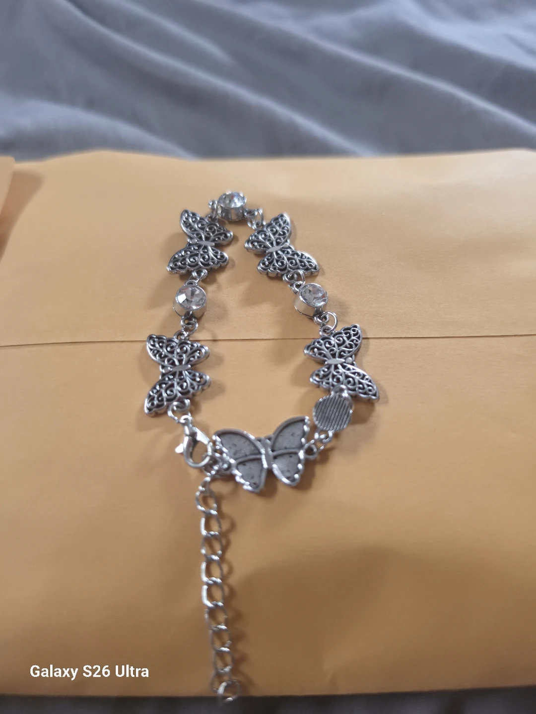 Silver Butterfly Charm Bracelet