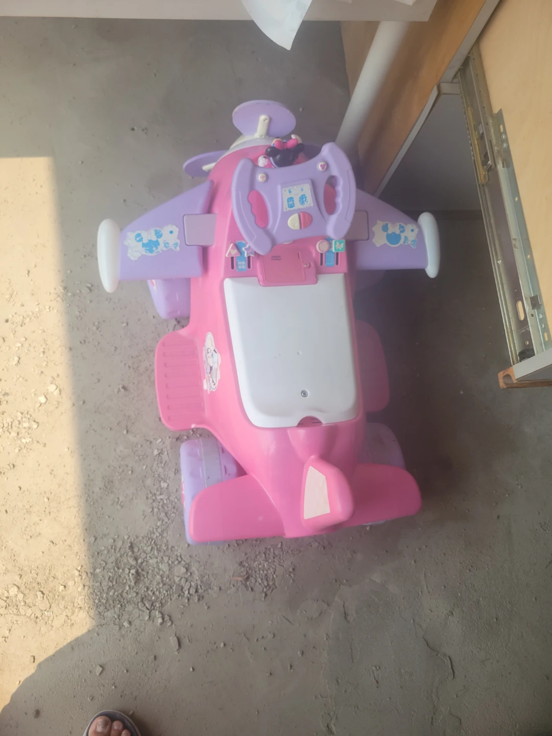 Pink Airplane Ride-On Toy