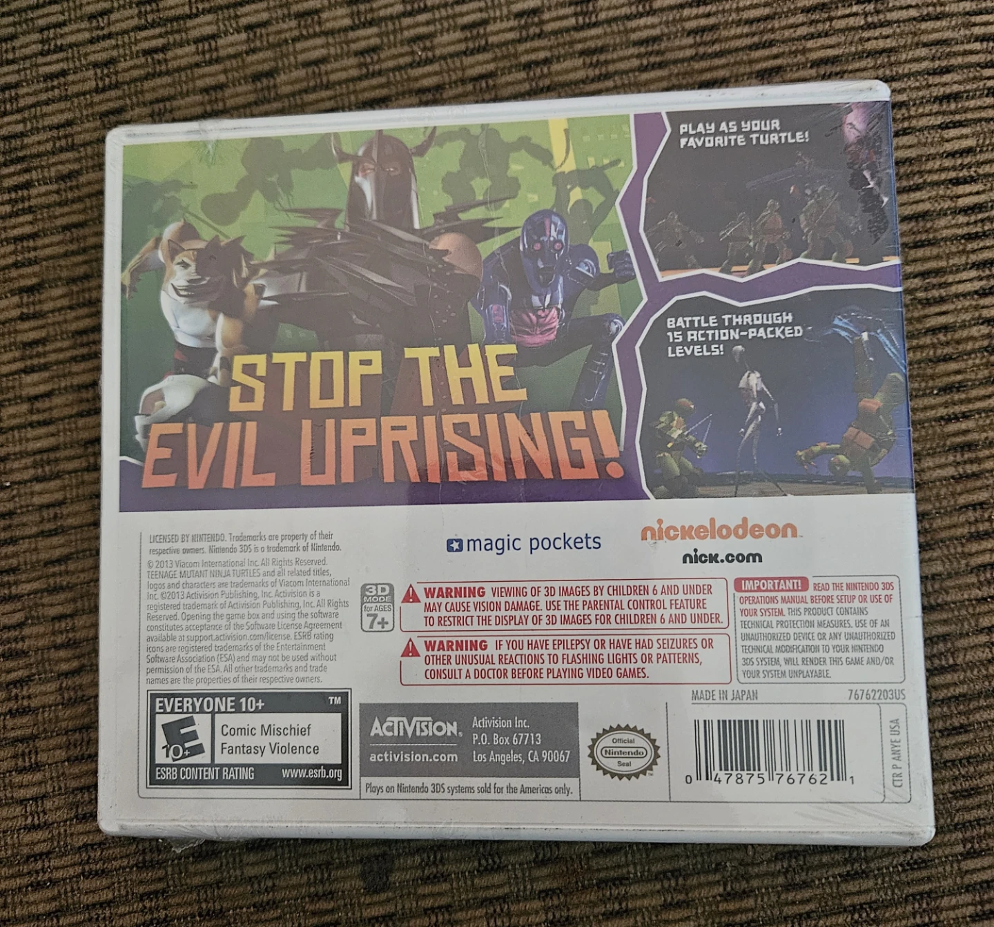 Teenage Mutant Ninja Turtles Nintendo 3DS game - NEW sealed - photo 2