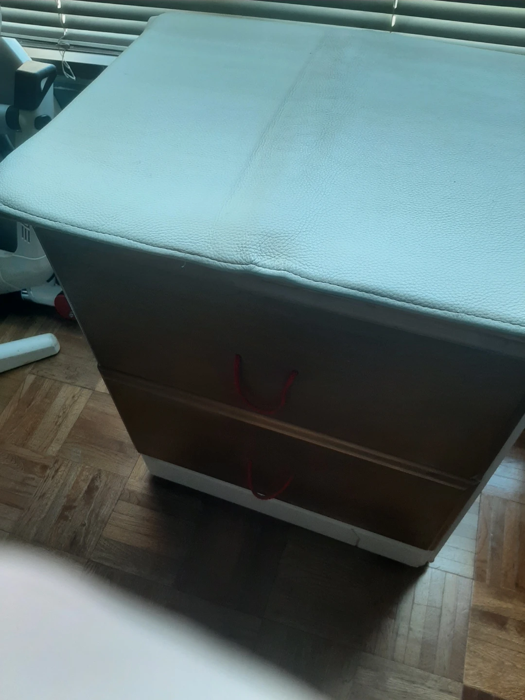 2-Drawer Side Table with Red Cord Handles - photo 4