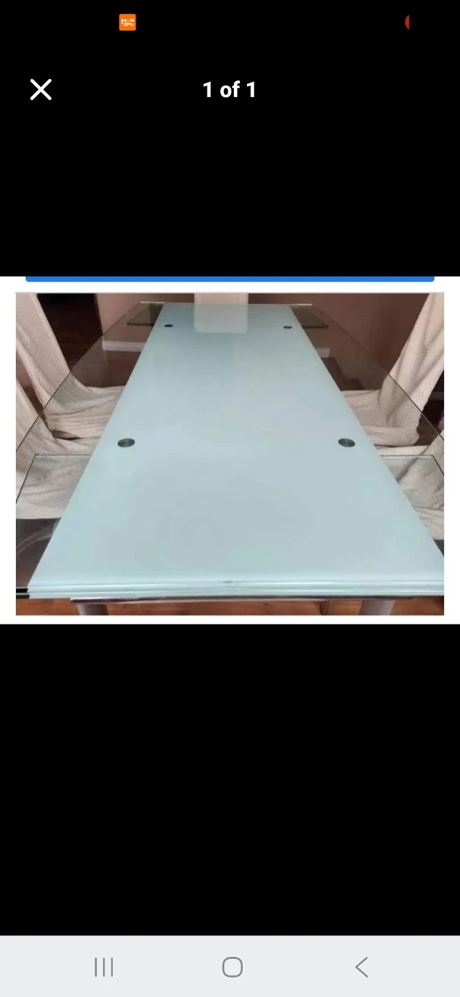 Frosted Glass Top Dining Table