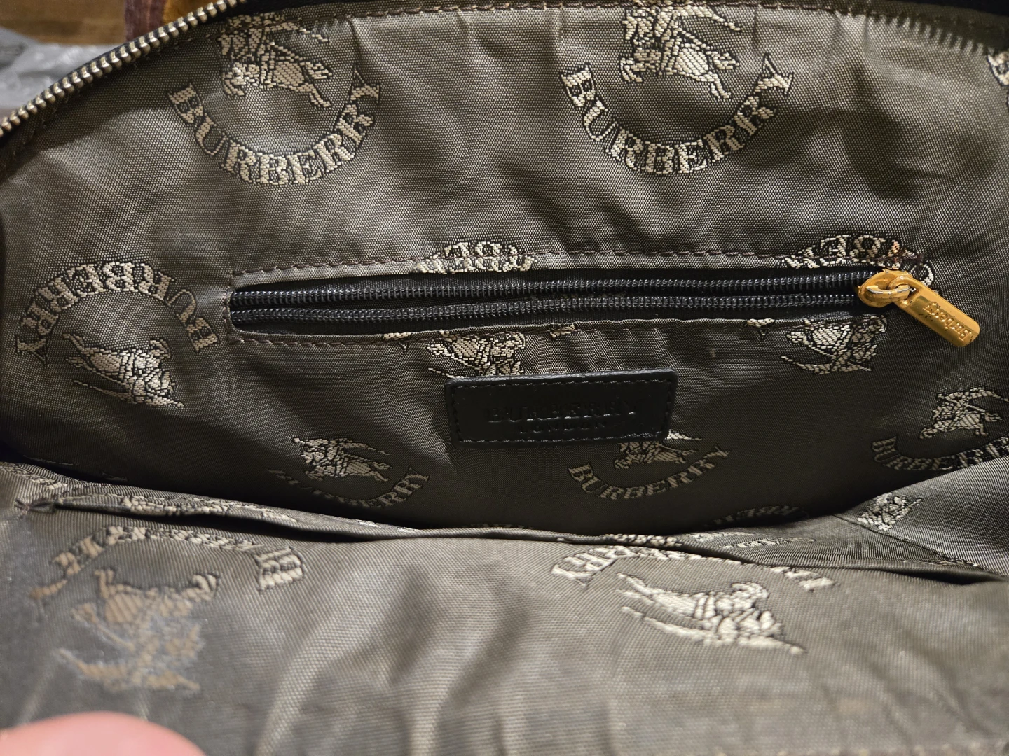 Burberry Haymarket Check Leather Trimmed Satchel - photo 3