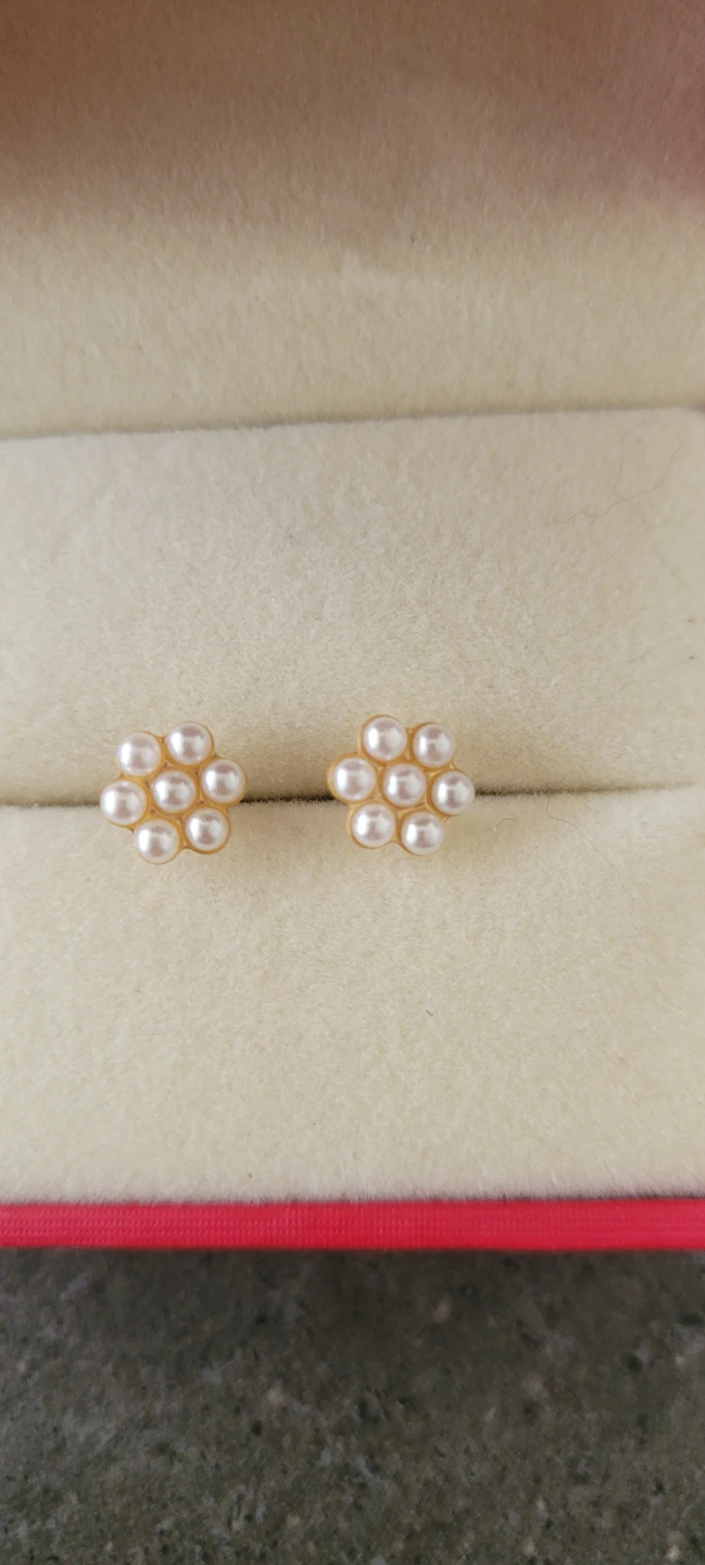 10K Pearl Flower Earrings - photo 2