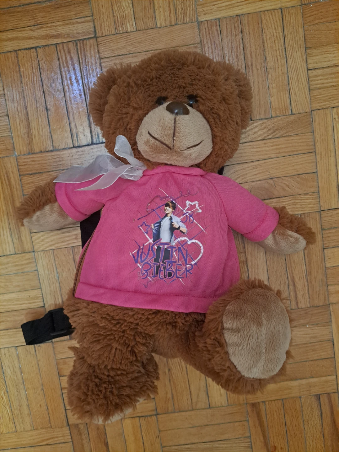 Collectible Justin Bieber Teddy Bear Backpack