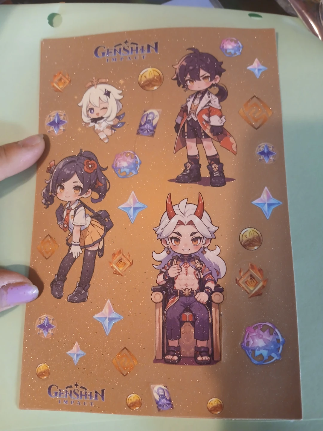 Anime sticker sheet