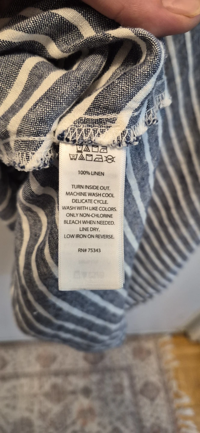 Artisan Ny striped linen midi dress. Linen. Size M. - photo 5