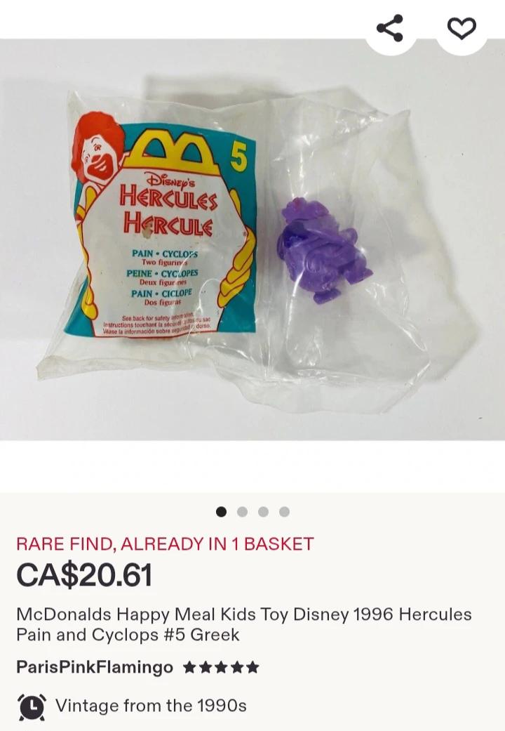 Disney's Hercules Pain Figure - McDonald's Happy Meal Toy - photo 2