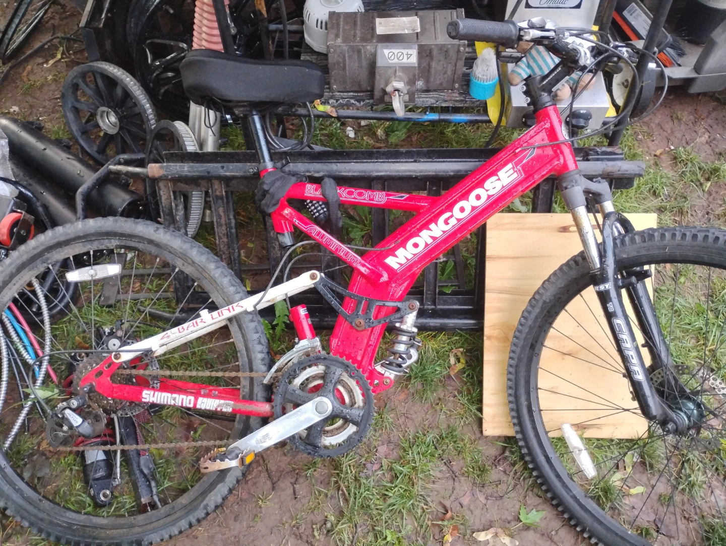 Red Mongoose Full Suspension Mountain Bike