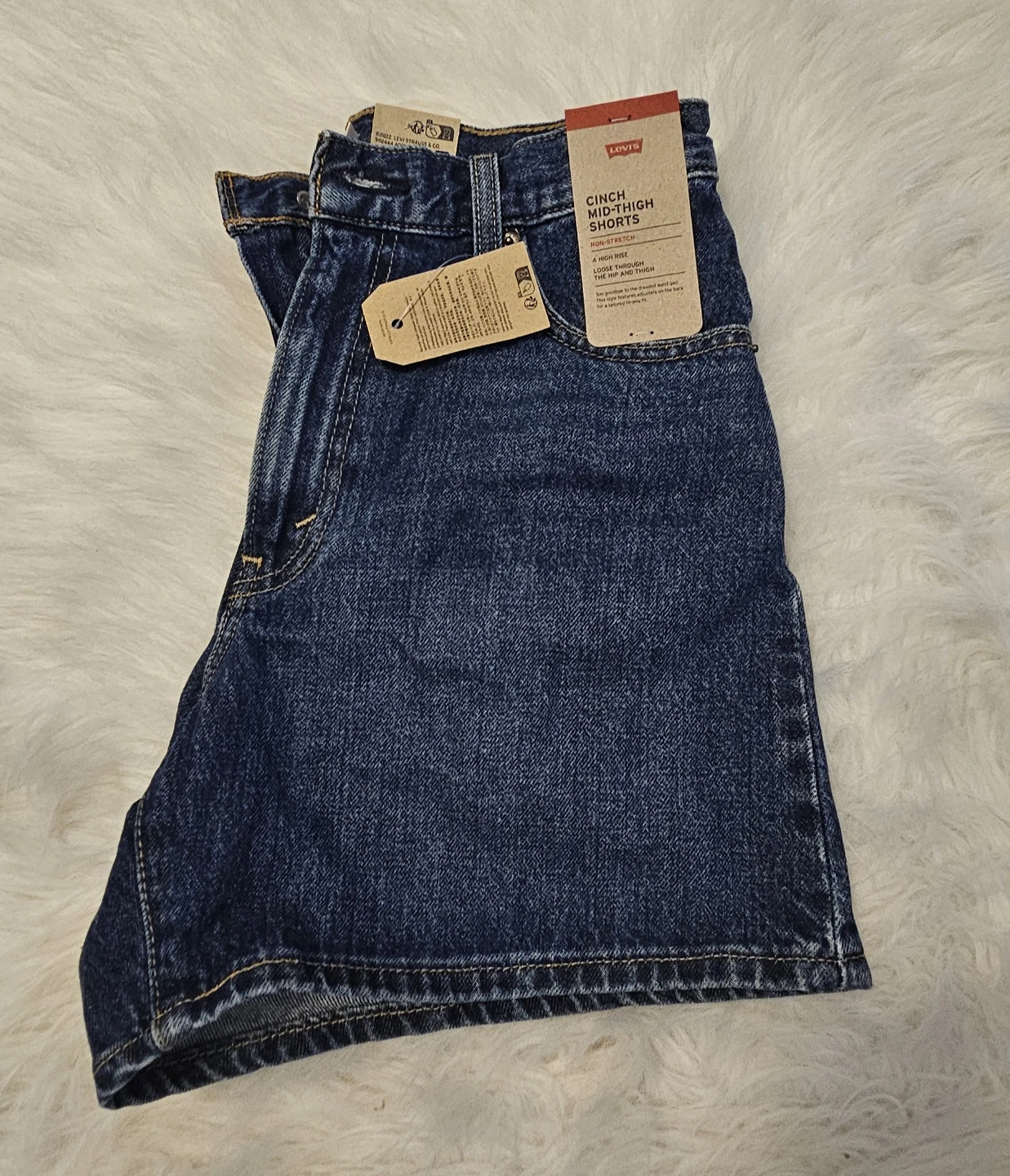 Levi's Cinch Mid-Thigh Denim Shorts Women's 26 - photo 3