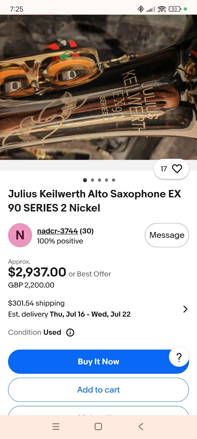 Julius Keilwerth Alto Saxophone EX90 - photo 3