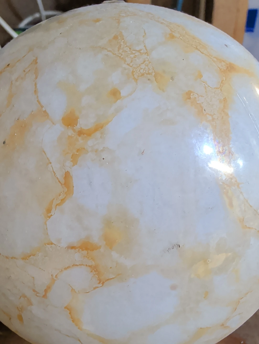 Glass Lamp Shade with Marbled Design - photo 2