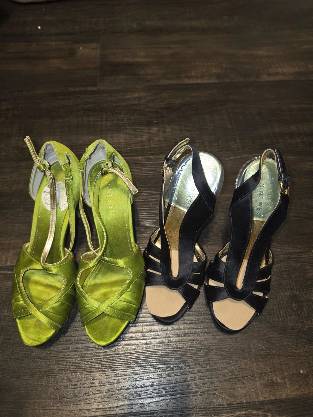 Nine West Heels - Green and Black