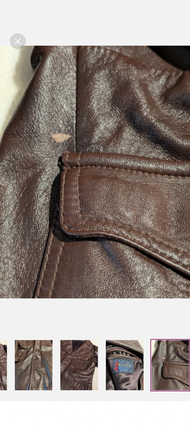 Prince Leather High Fashions Men's Brown Leather Coat. 1970's - photo 5