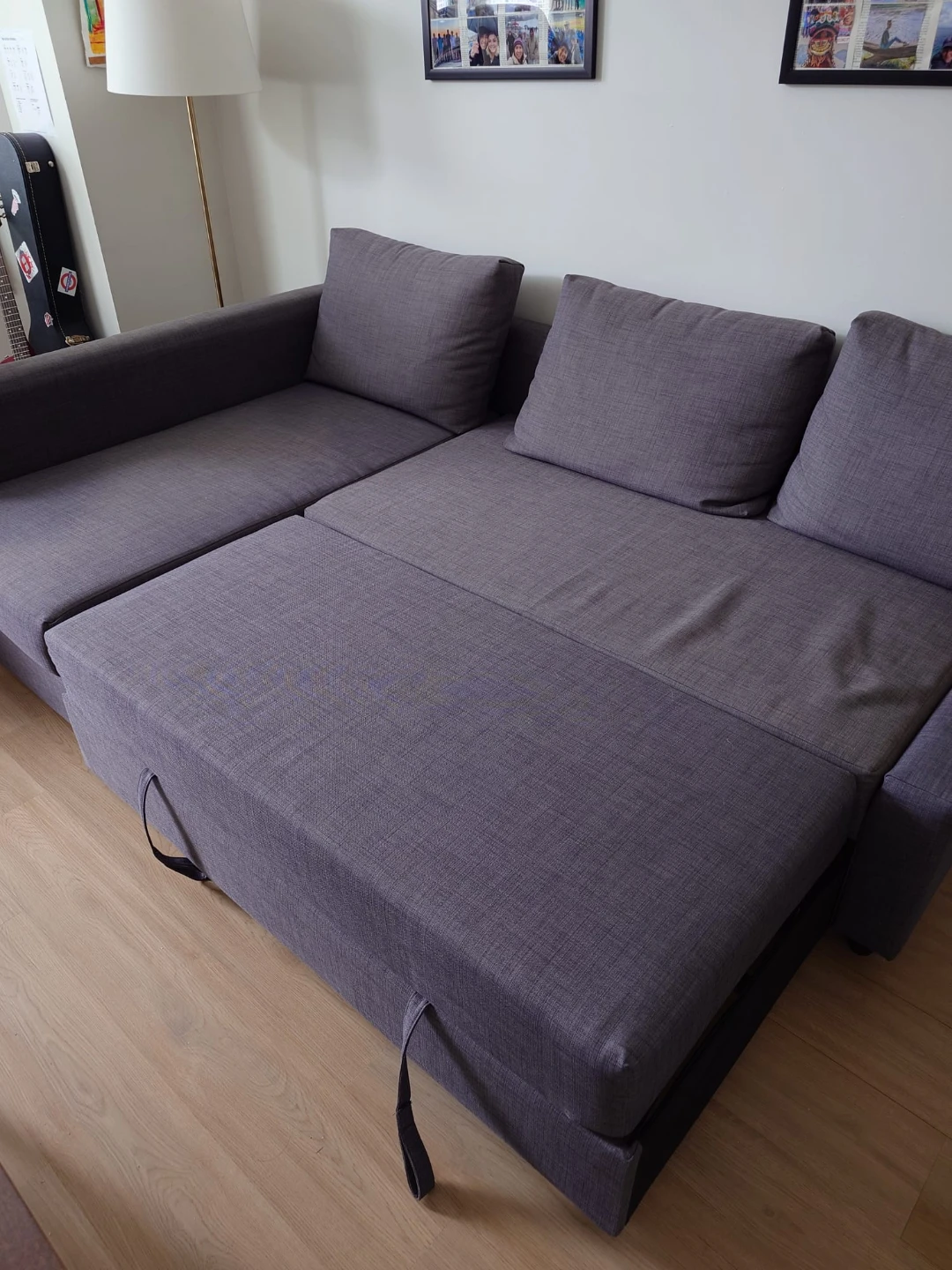 Grey Sectional Sofa Bed with Storage - photo 3