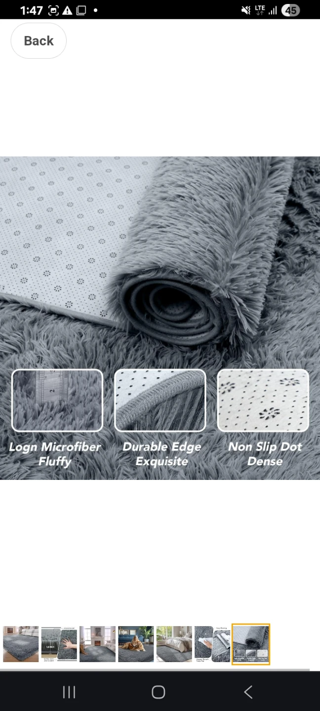 Brand new grey shag 8by10 rug - photo 2