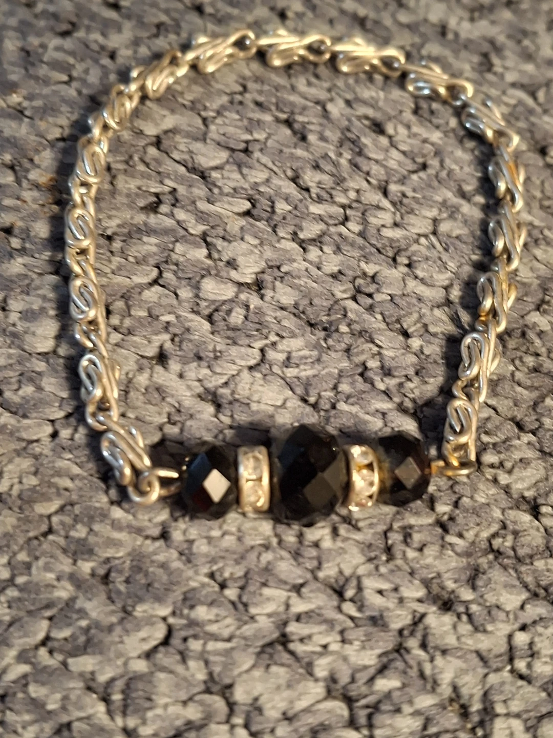 Silver  Bracelet with Crystal and Rhinestones - photo 2