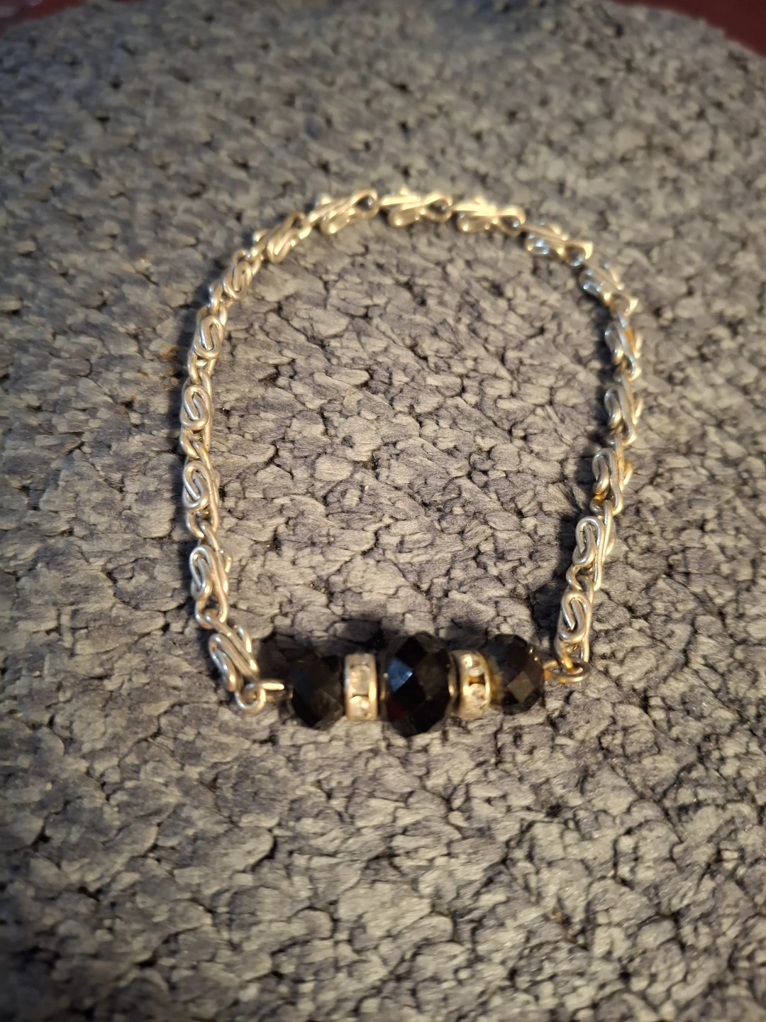 Silver  Bracelet with Crystal and Rhinestones - photo 3