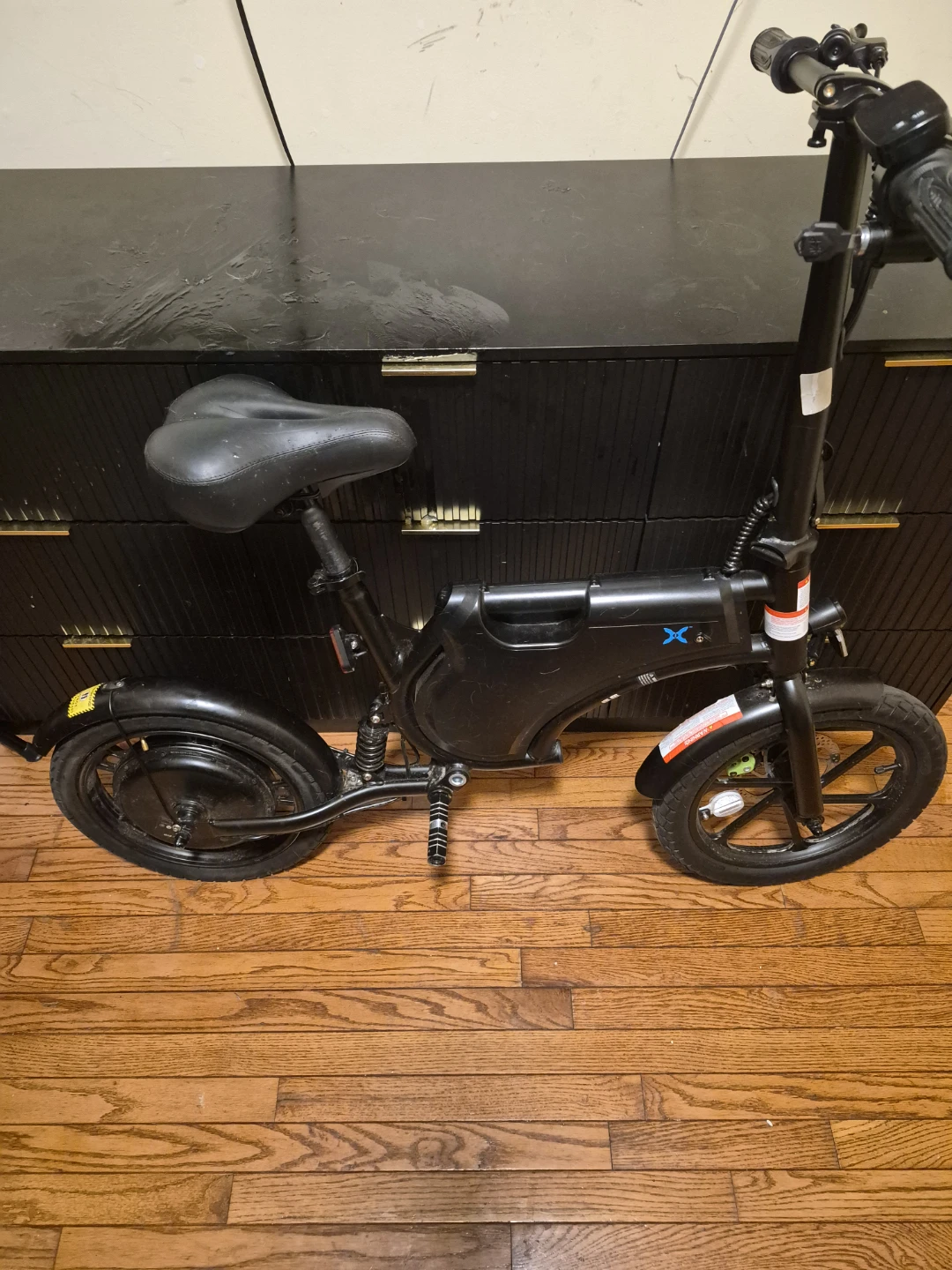 Black Electric Folding Bike - photo 2