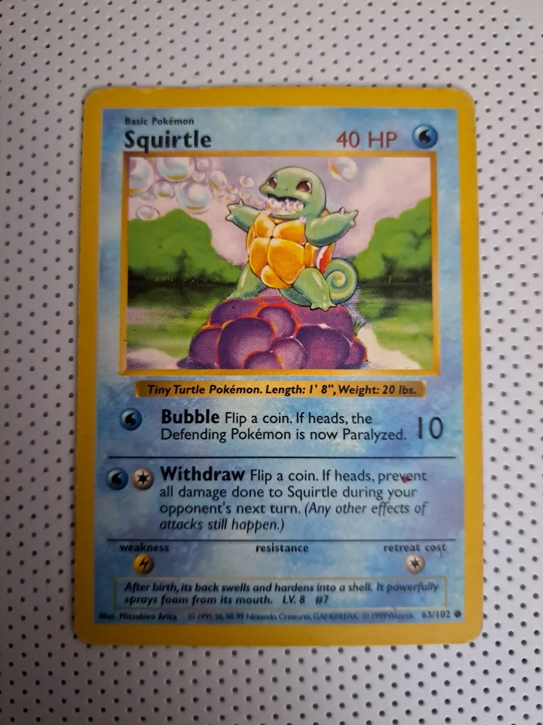 Squirtle 063/ 102 HP Shadowless