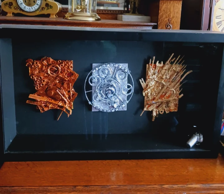 Modern Art Shadow Box Assemblage - photo 3
