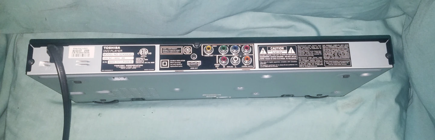 Toshiba DVD Player Model SDK990KU with Remote Tested  Works - photo 5