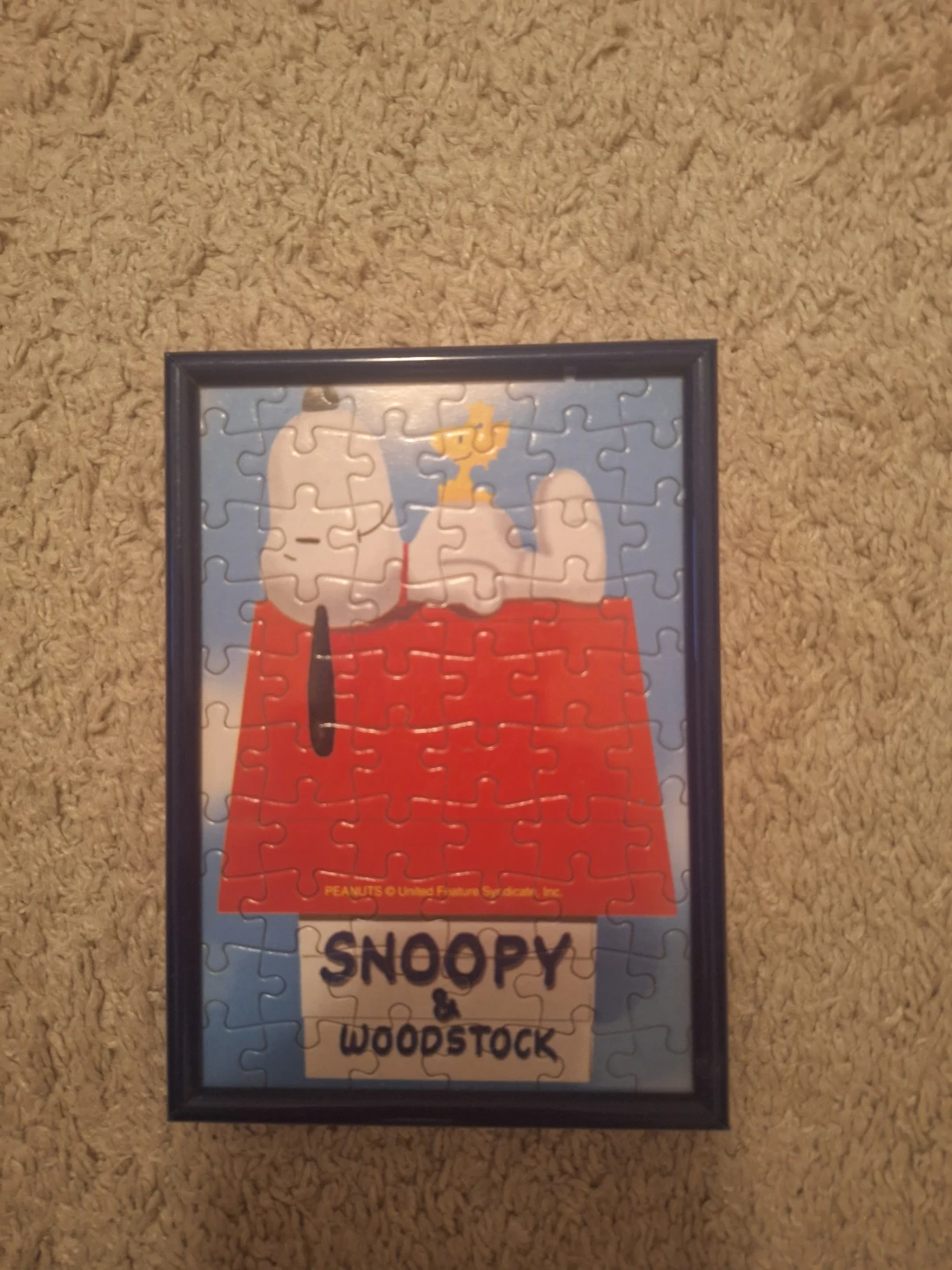 Hello Kitty and Snoopy & Woodstock Puzzles in Frames - $8 each