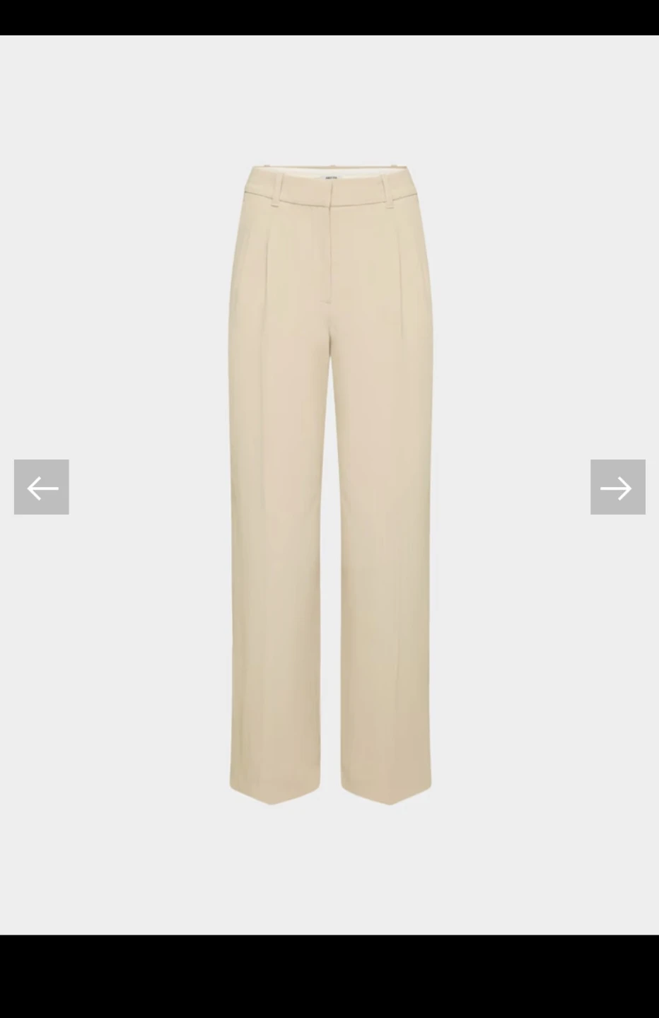 Beige Wide Leg Trousers aritizia