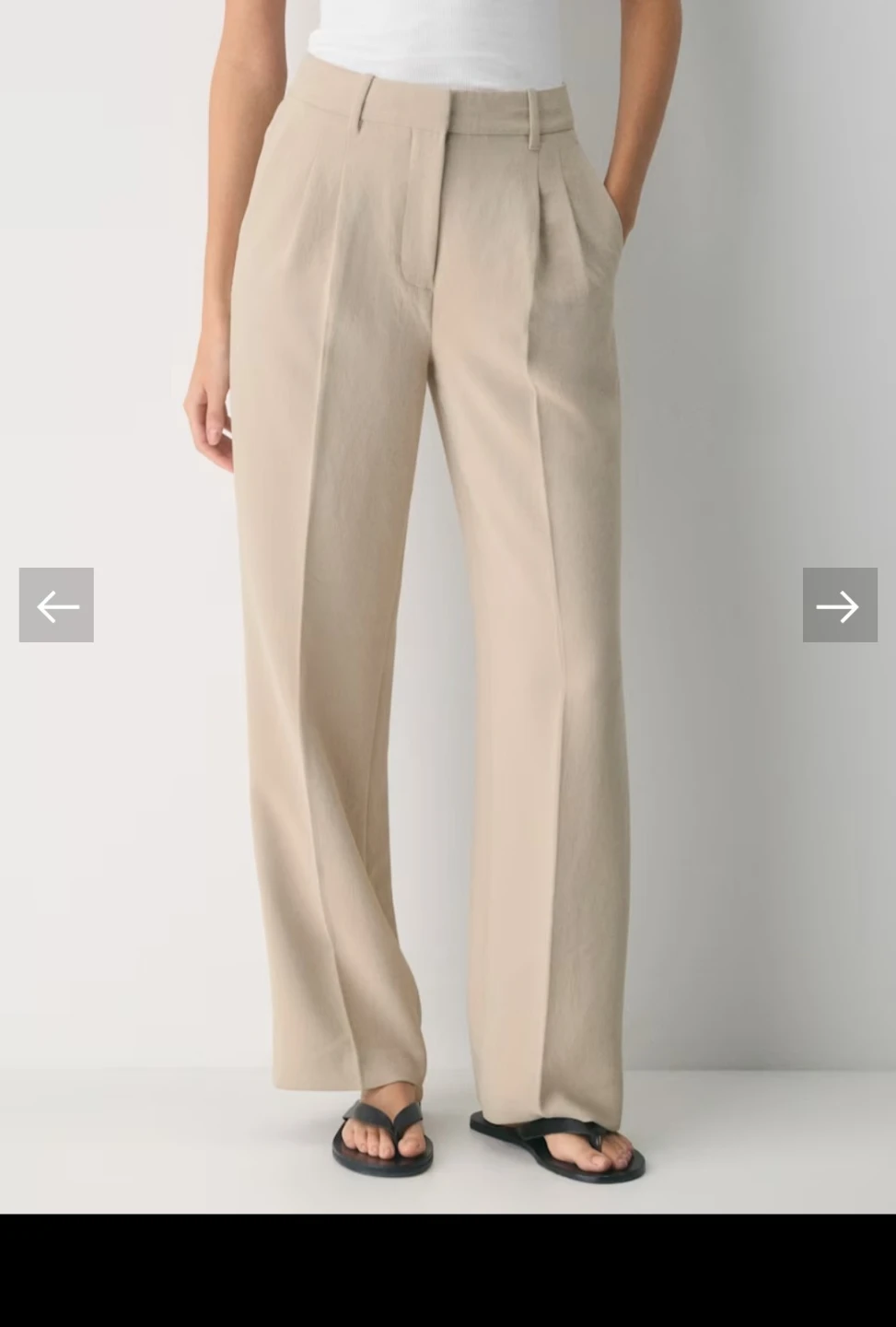 Beige Wide Leg Trousers aritizia - photo 2