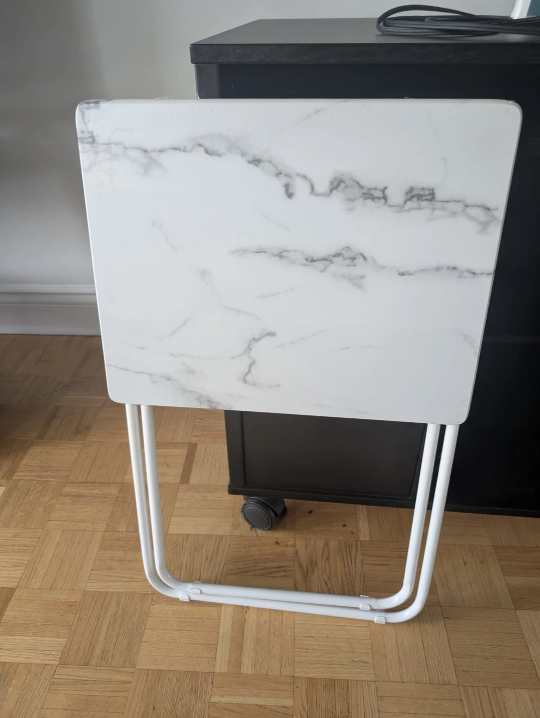 Marble Top Folding Tray Table
