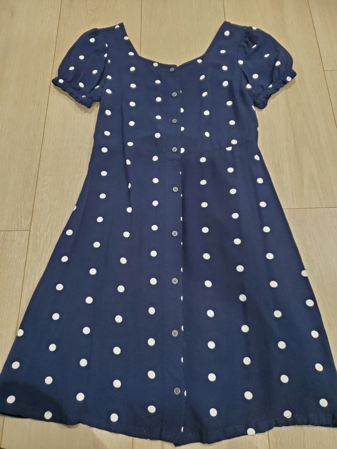 Old Navy Girls Polka Dot Dress Navy and White Size 14-16
