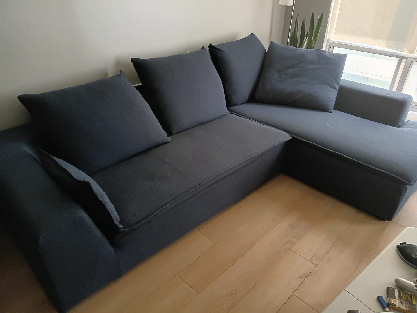 Dark Blue Sectional Sofa - photo 2