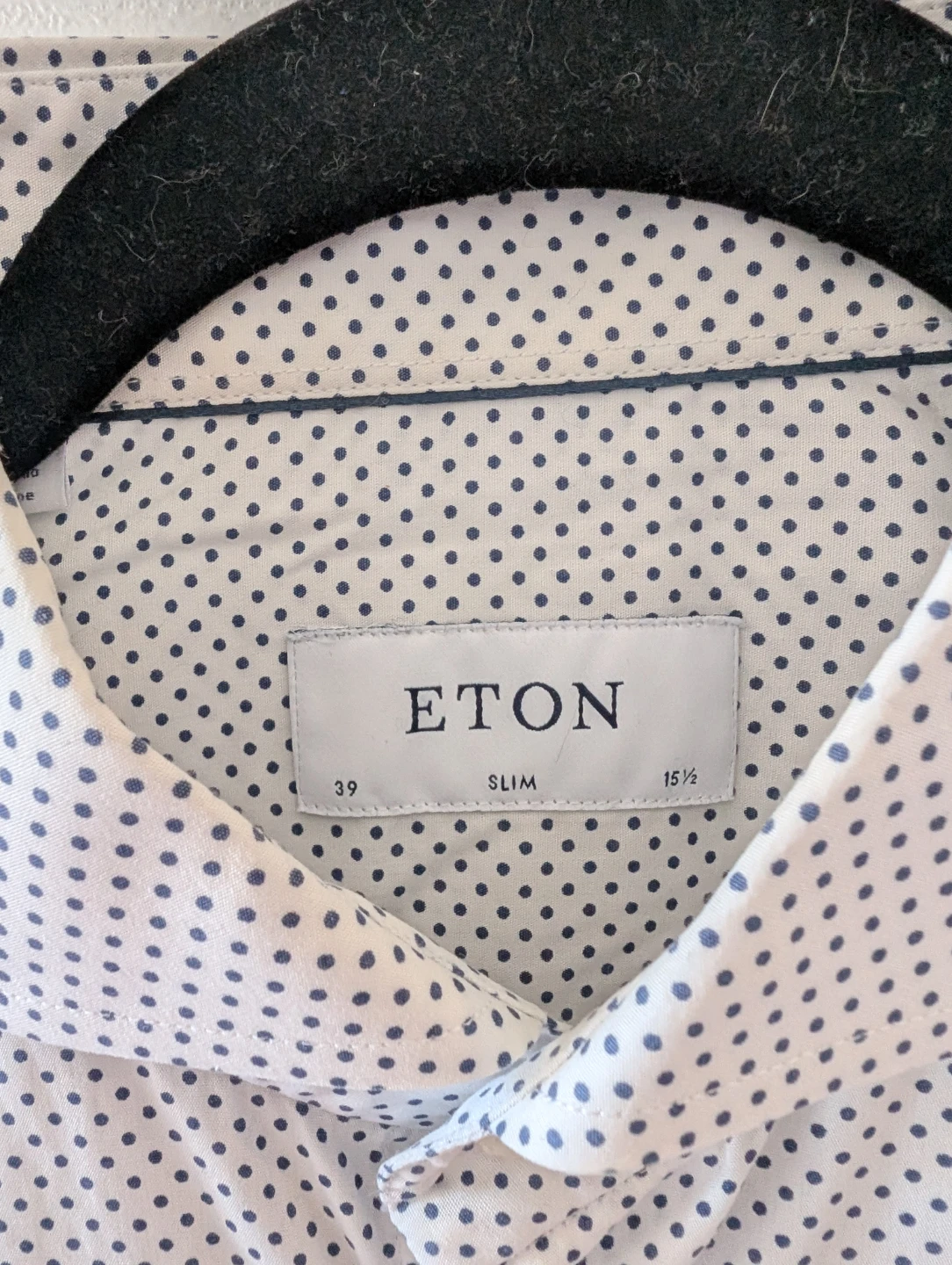 Eton Slim Fit Dress Shirt – Polka Dot – Men's 39 / 15.5 - photo 4