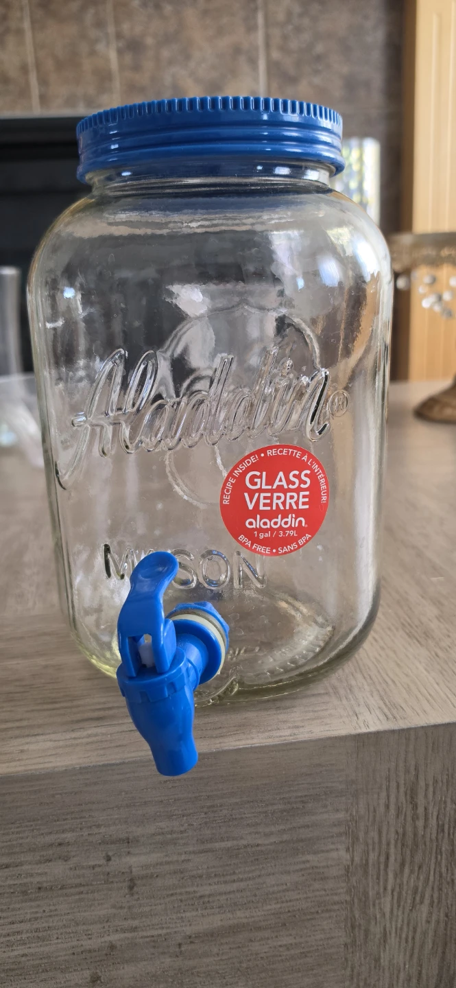 Aladdin Glass Beverage Dispenser with Spigot 1 Gallon