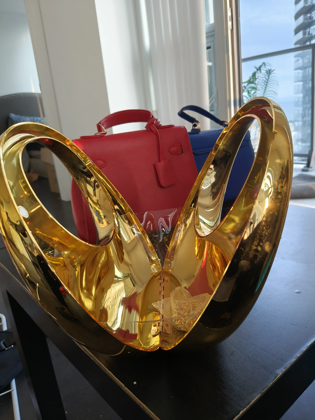 Gold Abstract Sculpture Decorative Bowl - photo 4