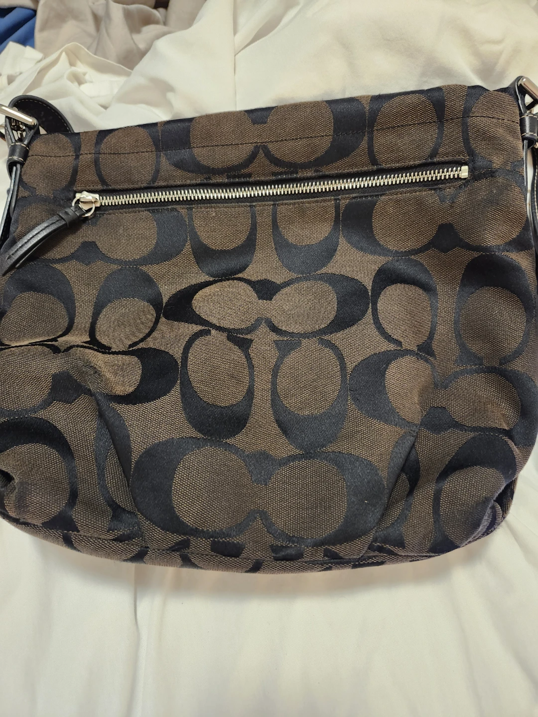 Rare zy2k metallic dual colour coach Signature Hobo Purse - photo 2