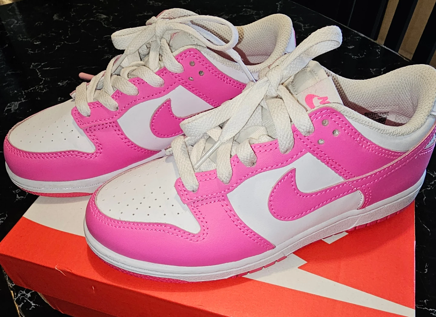 Nike Dunk Low Pink White Kids Shoes - photo 5