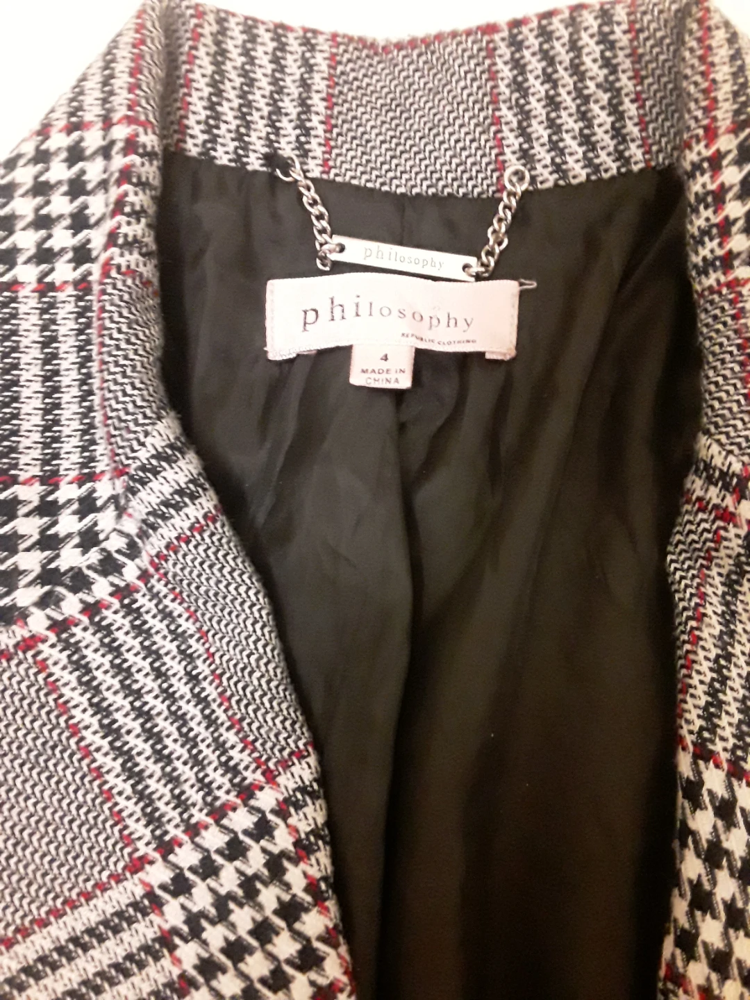 Philosophy Plaid Blazer - Size 4 - photo 2