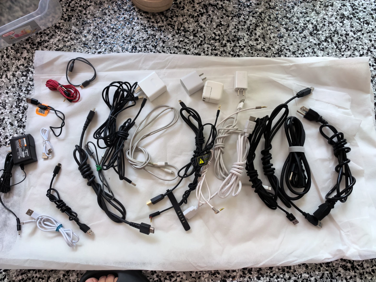 Assorted Charging Cables and Adapters