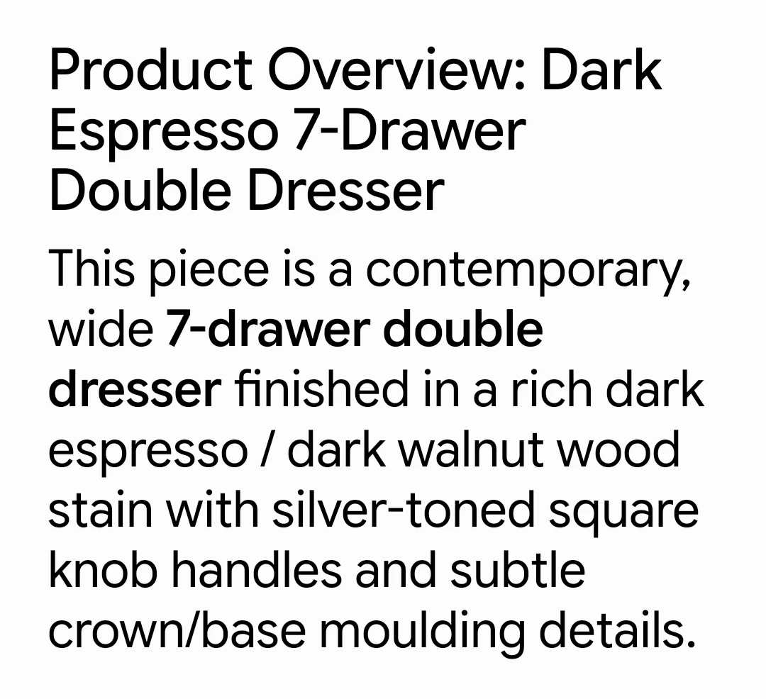 Dark Espresso 7-Drawer Double Dresser - photo 3