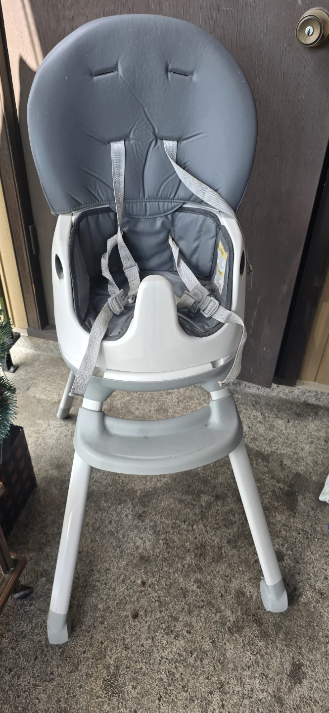 White and Grey High Chair