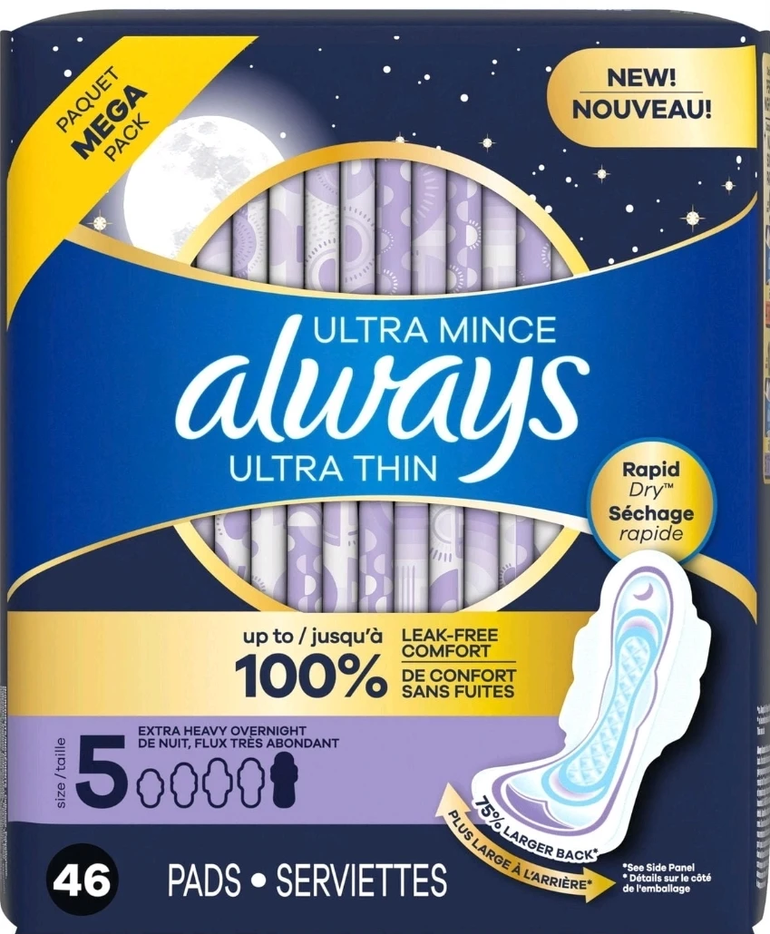 Always Ultra Thin Pads Size 5 Extra Heavy Overnight
