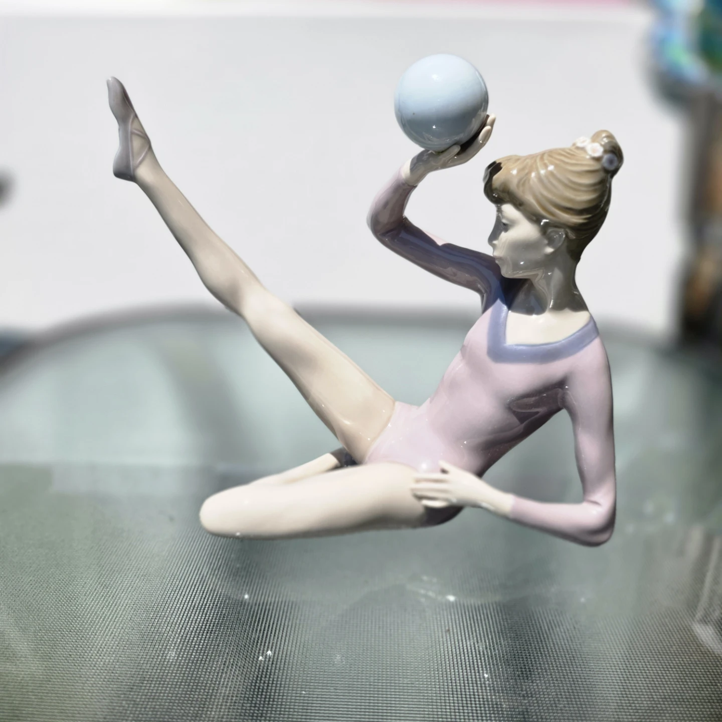 Lladro Porcelain Ballerina Gymnastics with ball Figurine