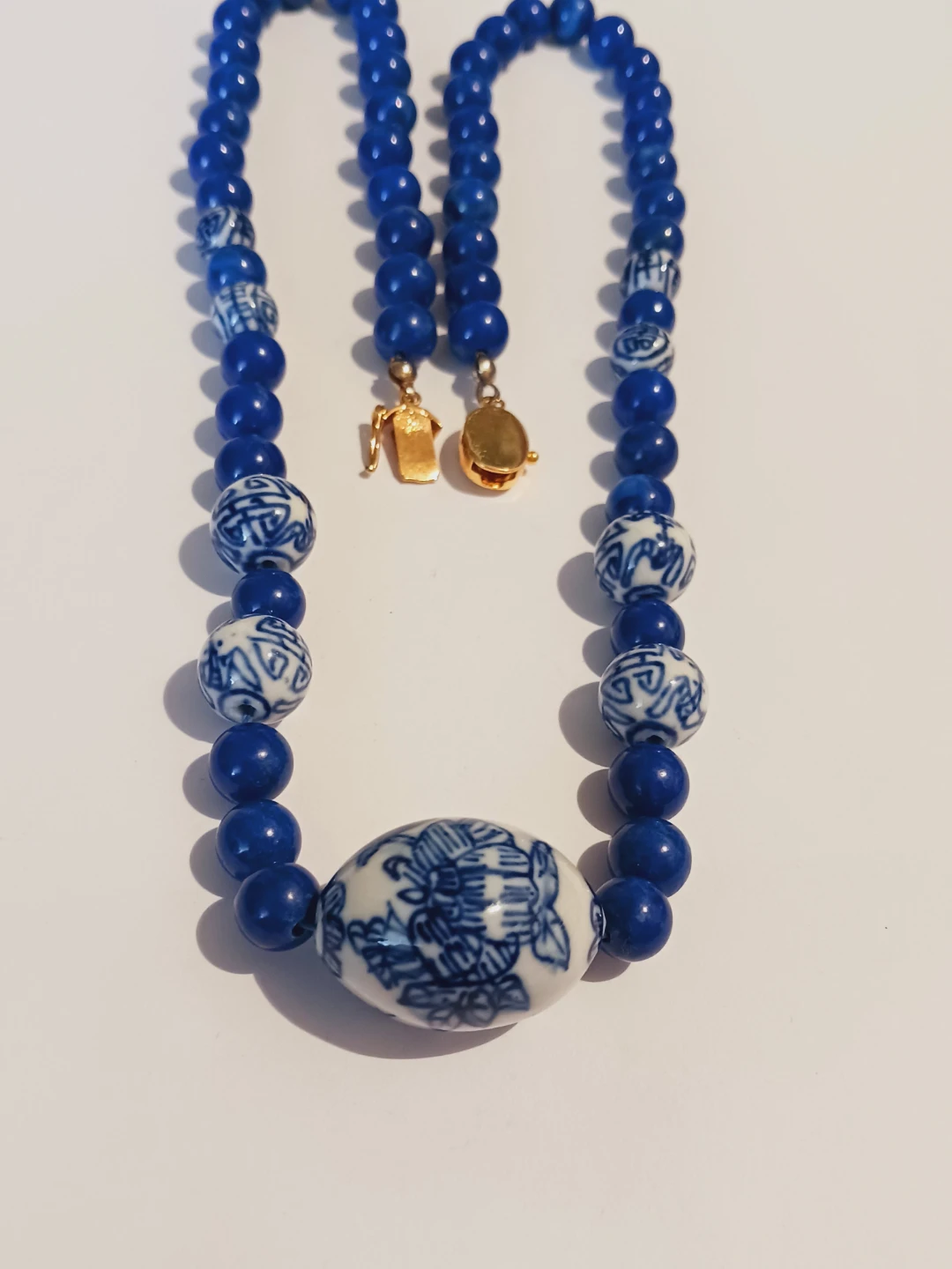 Gorgeous Asian Beaded Necklace with Porcelain Beads - photo 3