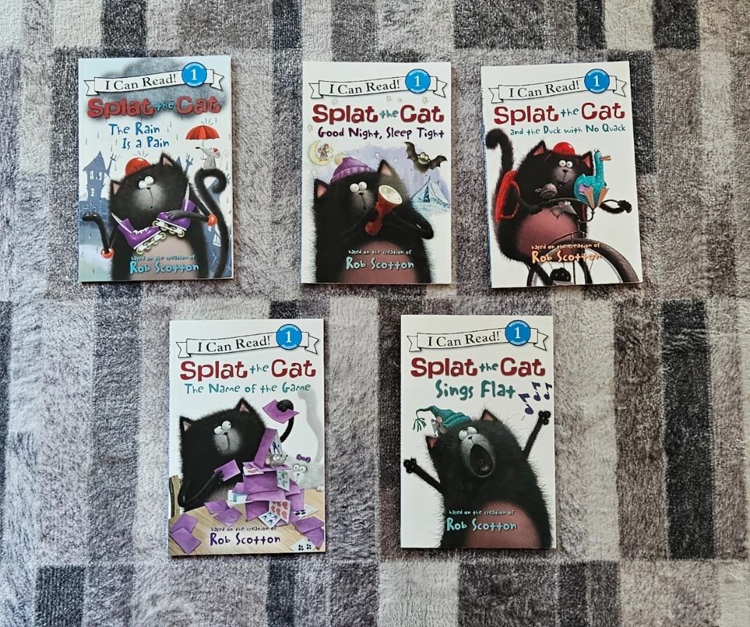 Set of 5 Splat the Cat "I Can Read!" Books