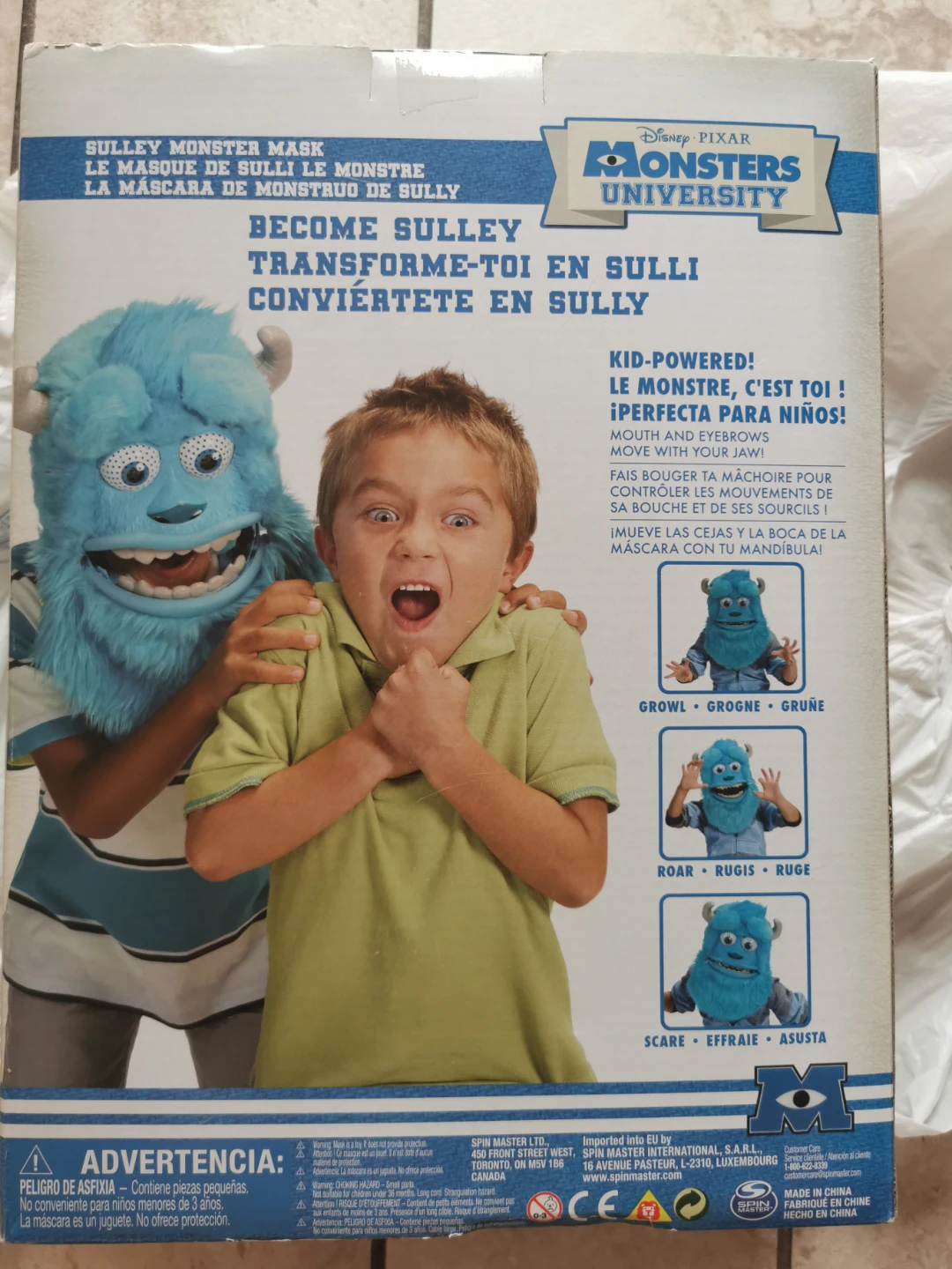 Disney Pixar Monsters University Sulley Monster Mask