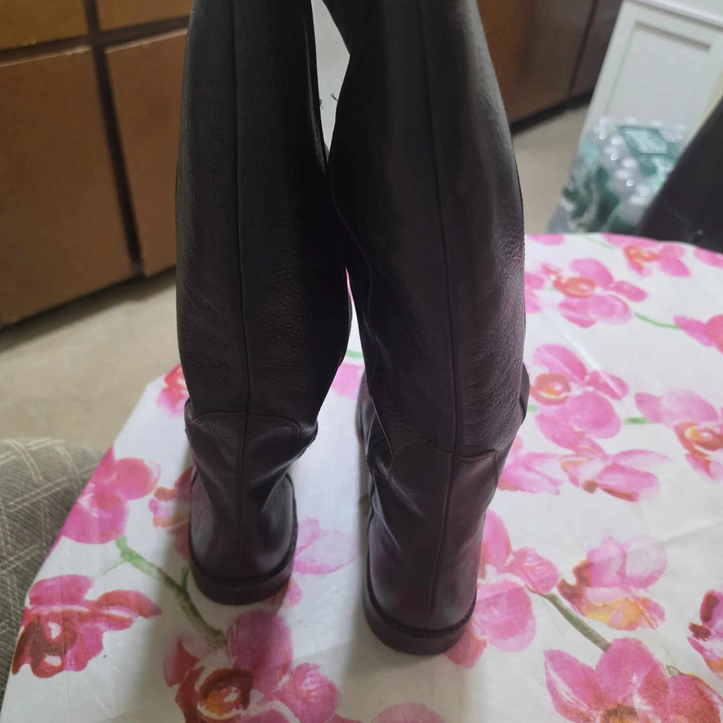 FRYE Women's Dark Brown Leather Tall Boots