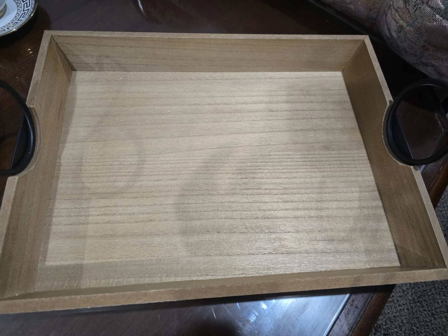 Wooden Serving Tray with Handles - photo 2