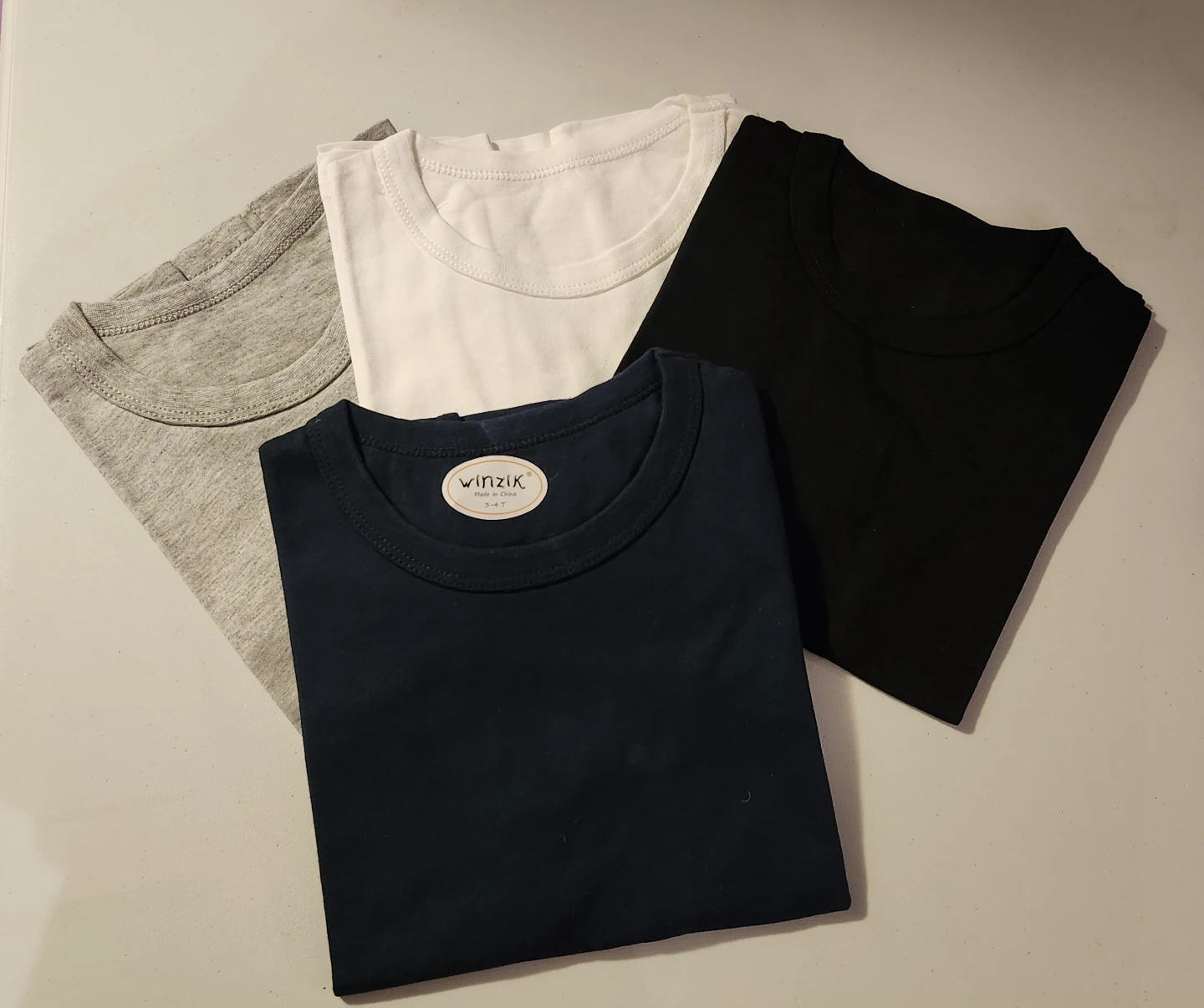 Winzik T-Shirts - 4 Pack (Black, White, Navy, Grey)