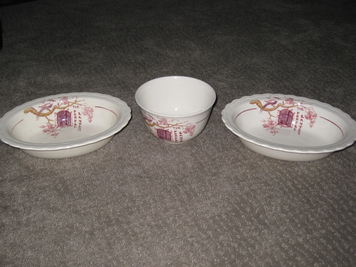 Wood's Burslem England Antique Bowls (Set of 3) - Purple Lantern