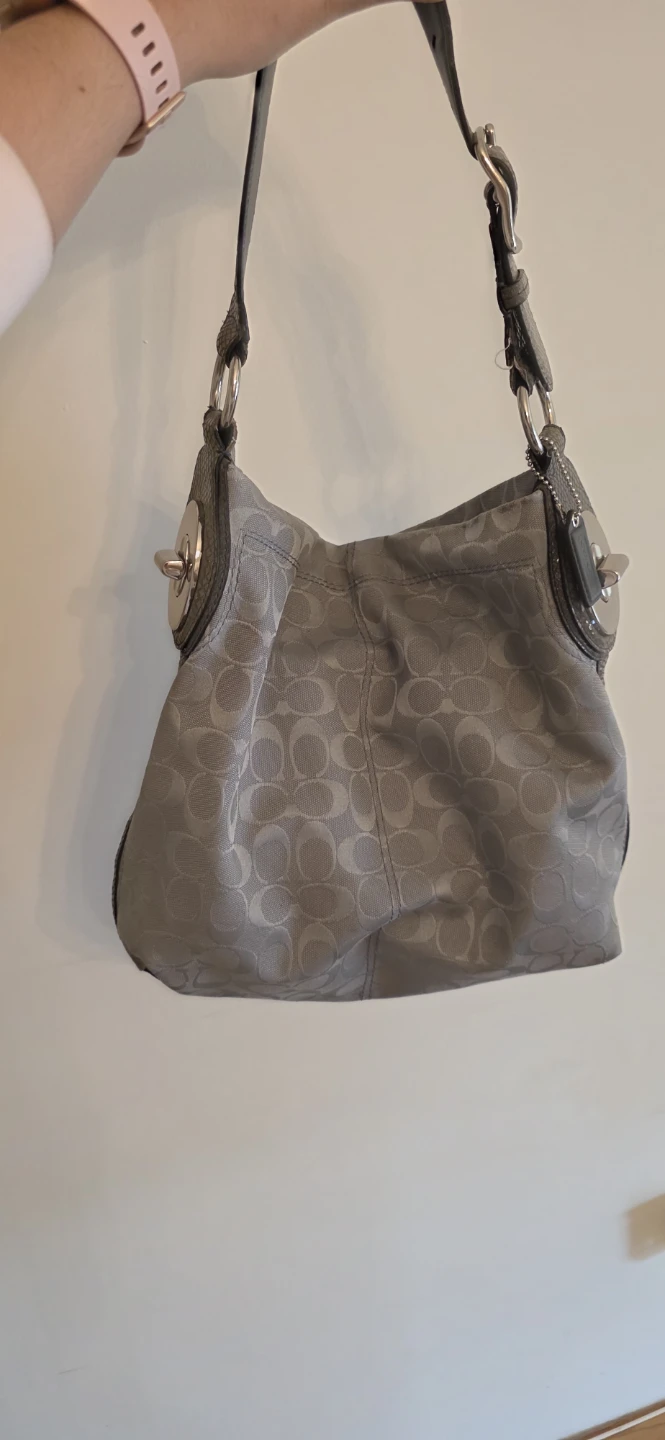 Coach Signature Monogram Shoulder Bag
